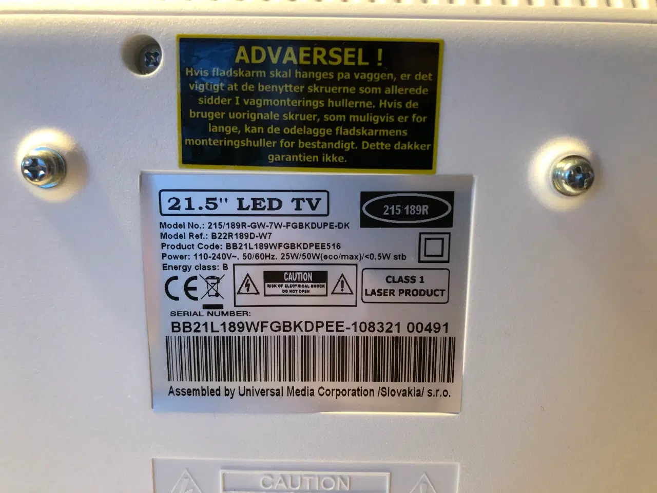 Billede 9 - 21,5 tommer LED TV  med indbygget DVD afspiller fr