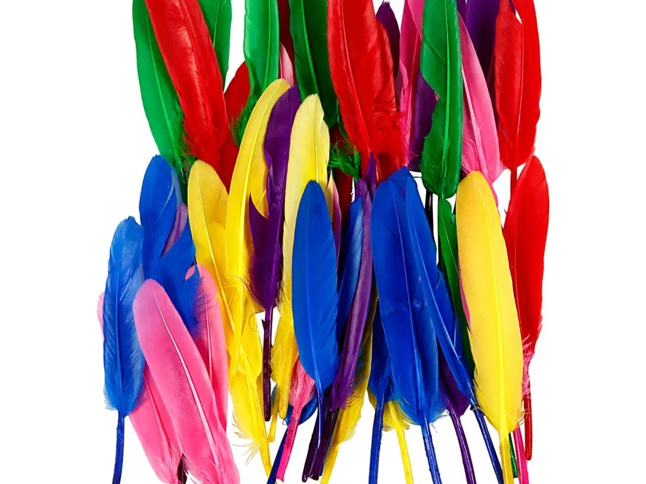 Billede 1 - Assorterede Hønsefjer 13 cm - 48 stk. til Kreativitet