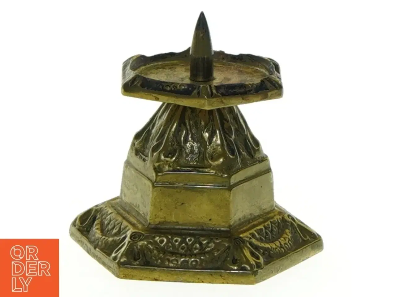 Billede 1 - Bronze lysestage fra Cawa (str. 6 x 6 cm)