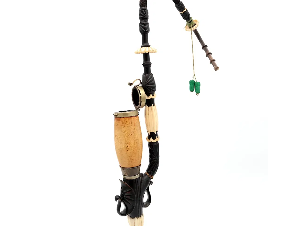 Billede 6 - Antik Alpepibe med mærskumshoved, horn og ben