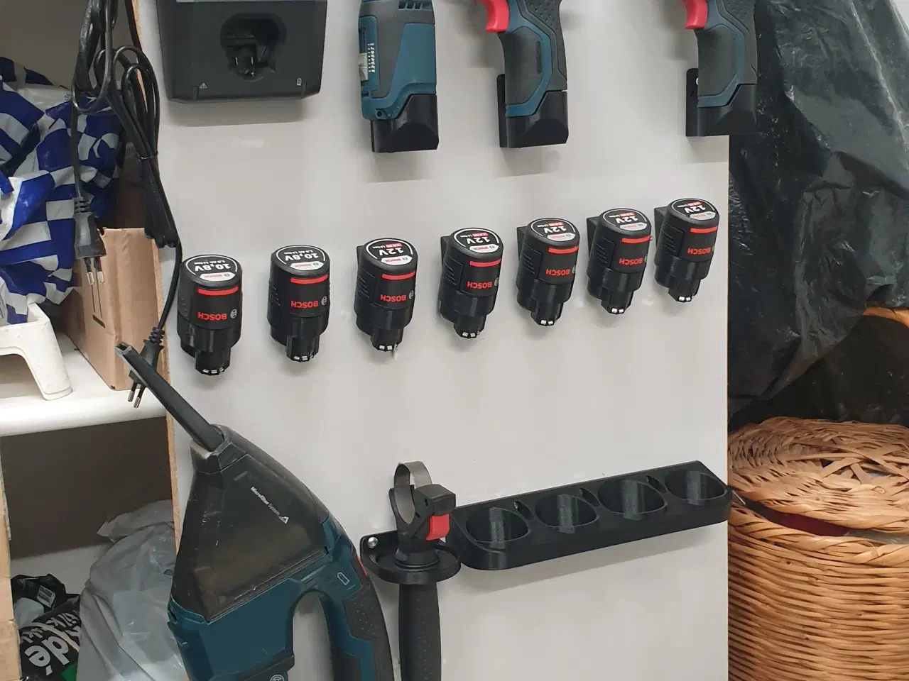 Billede 8 - Blå Bosch 18v Flexiclick – adapter holder