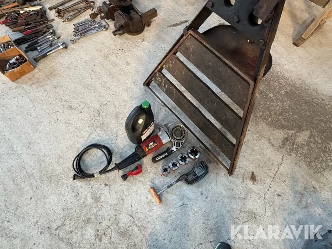 Billede 5 - Gevindskæresæt Rigid Med Rørbænk