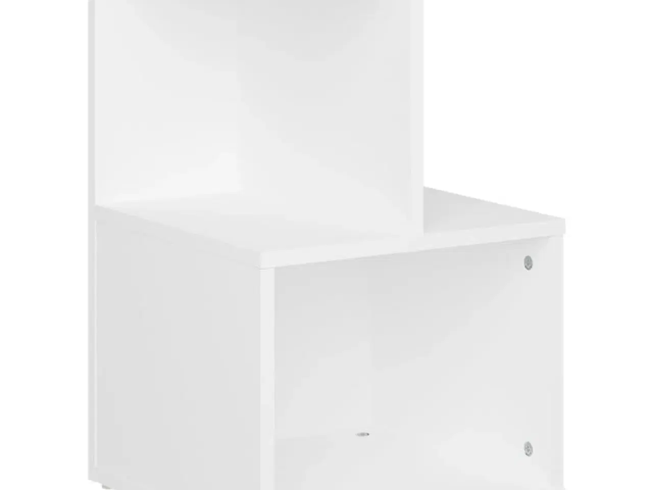 Billede 2 - Sengebord 35x35x55 cm konstrueret træ hvid