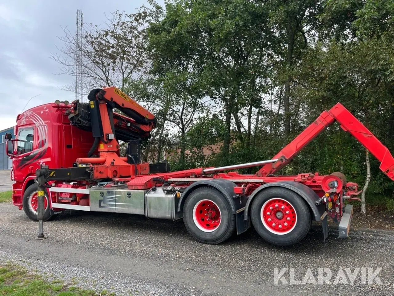 Billede 4 - Lastbil Scania P400 6x2 med kran og kroghejs