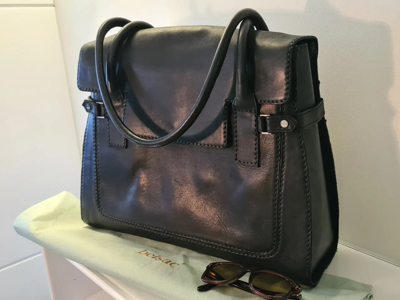 Billede 7 - Belsac lædertaske, sort