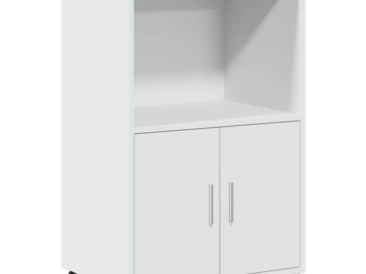 Billede 2 - Rullebord 55x40x91 cm konstrueret træ hvid