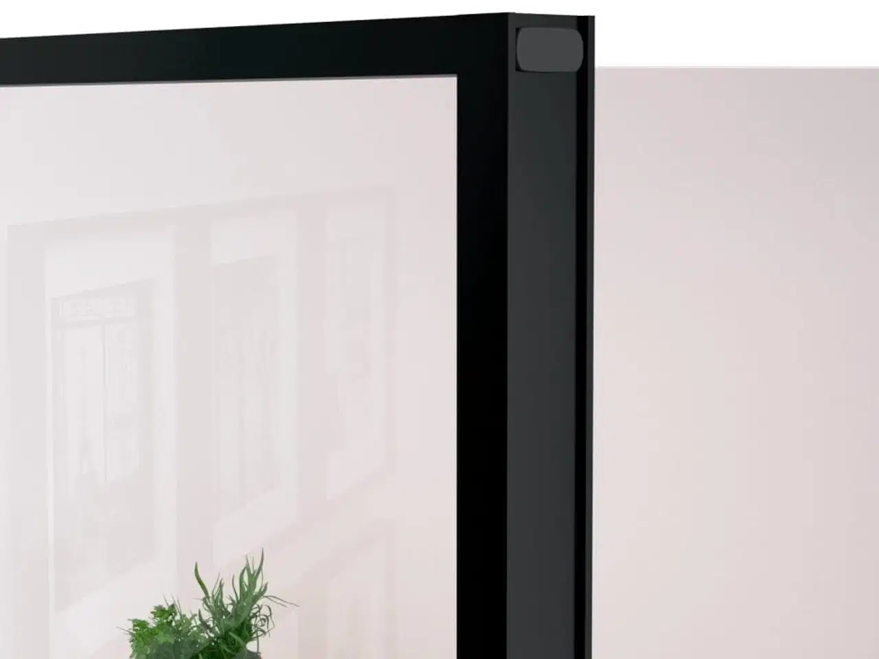 Billede 5 - Dør 76x201,5 cm hærdet glas og aluminium sort