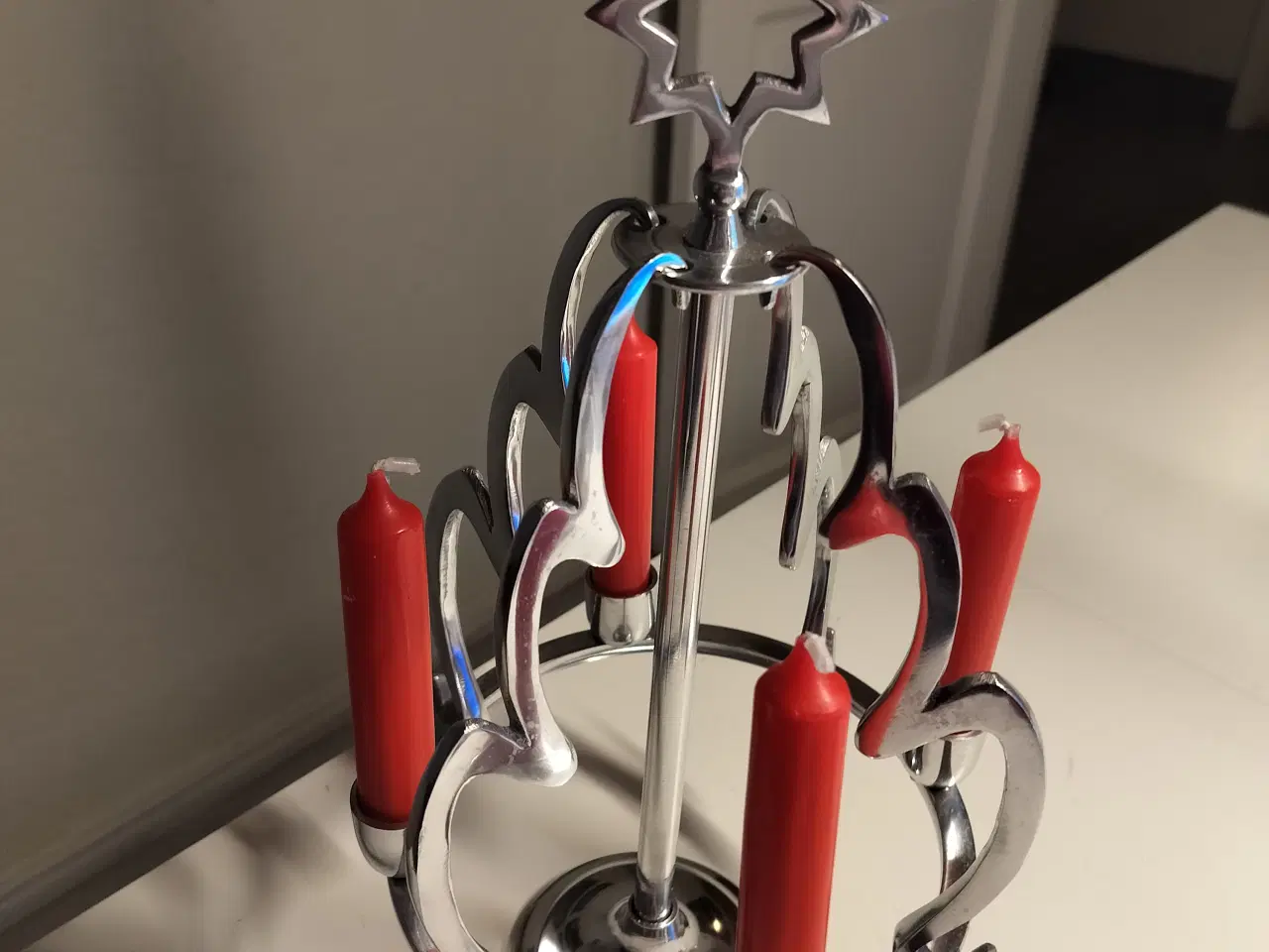 Billede 2 - Rigtig fin adventsstage i aluminium