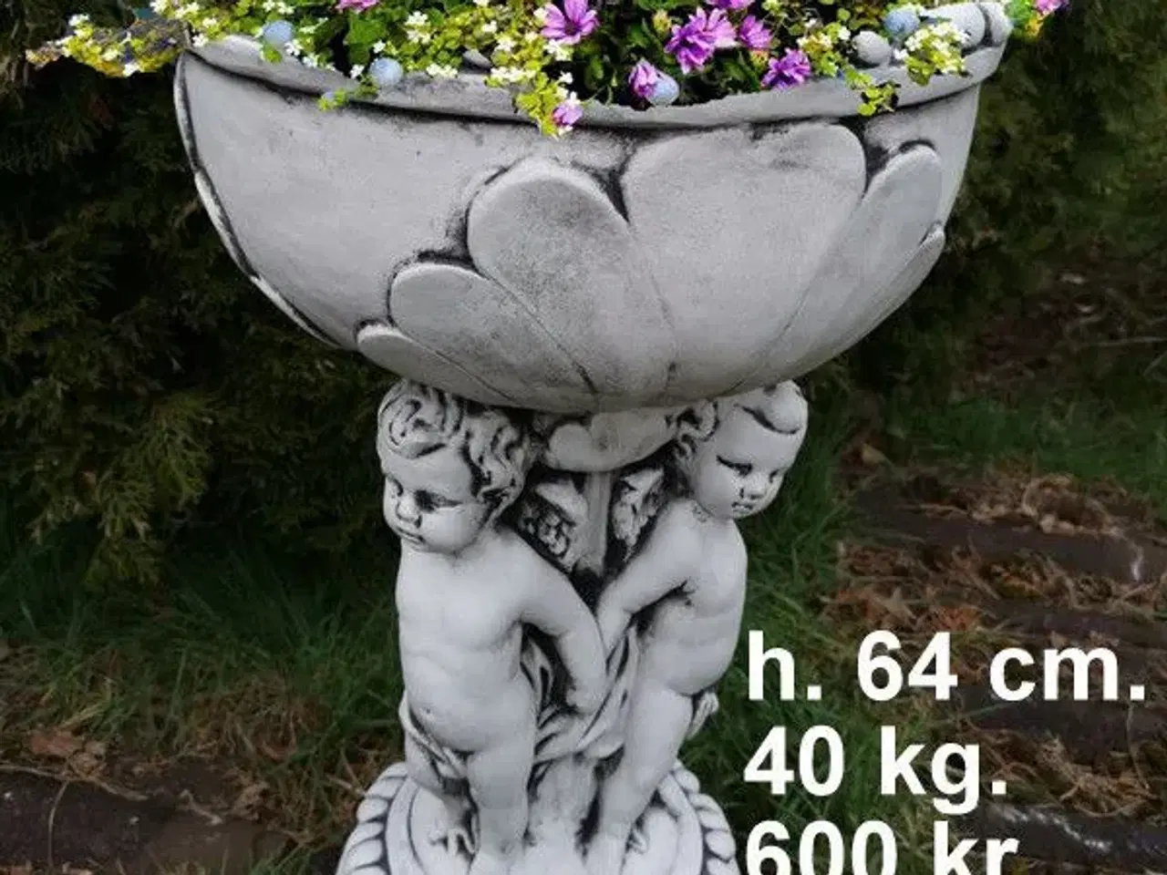 Billede 1 - Havefigur - blomsterpotte - blomsterkrukke 
