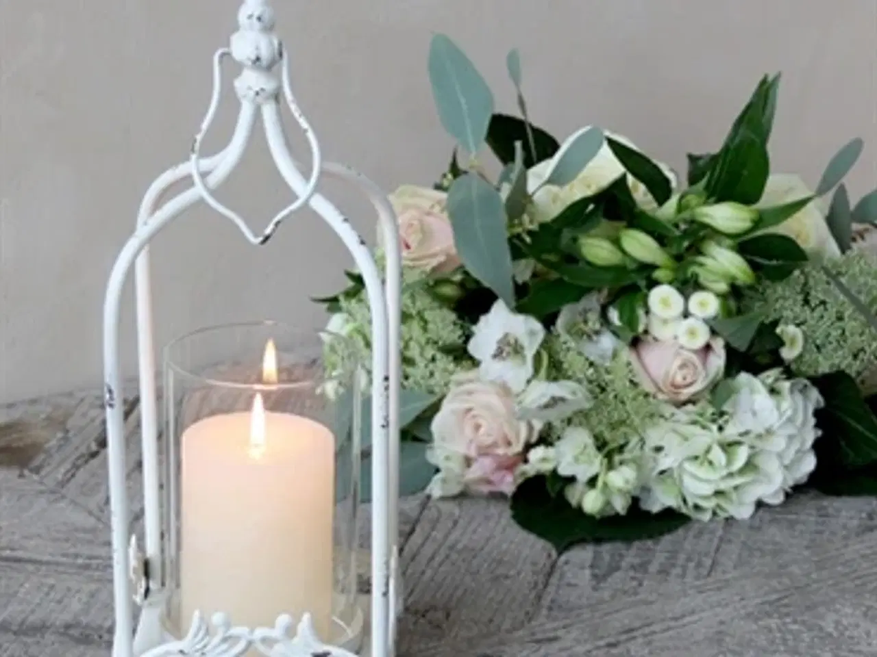 Billede 1 - Smuk lanterne i fransk vintagestil