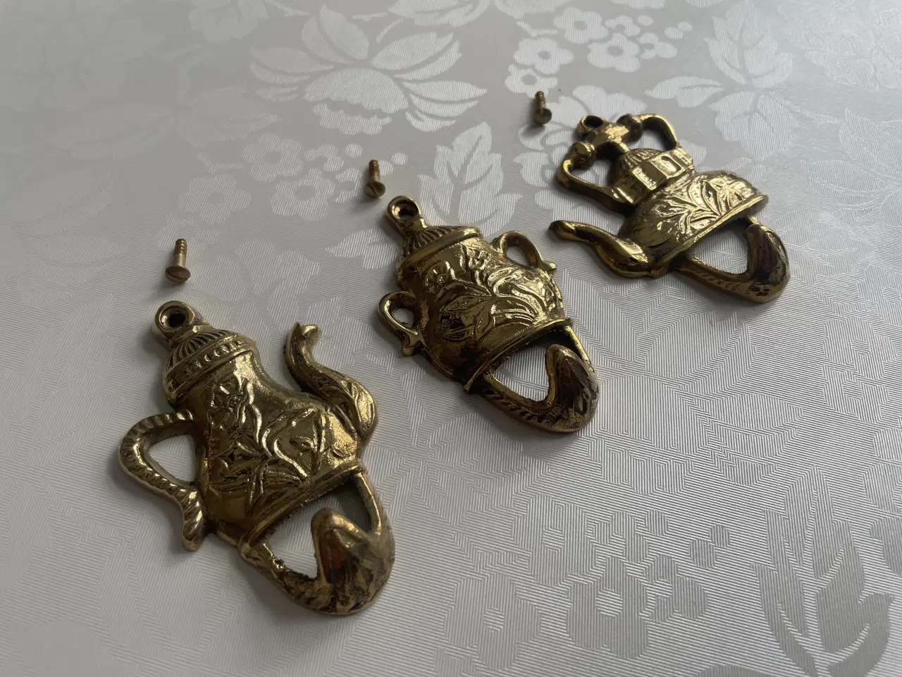 Billede 2 - Smukke retro messing knager 