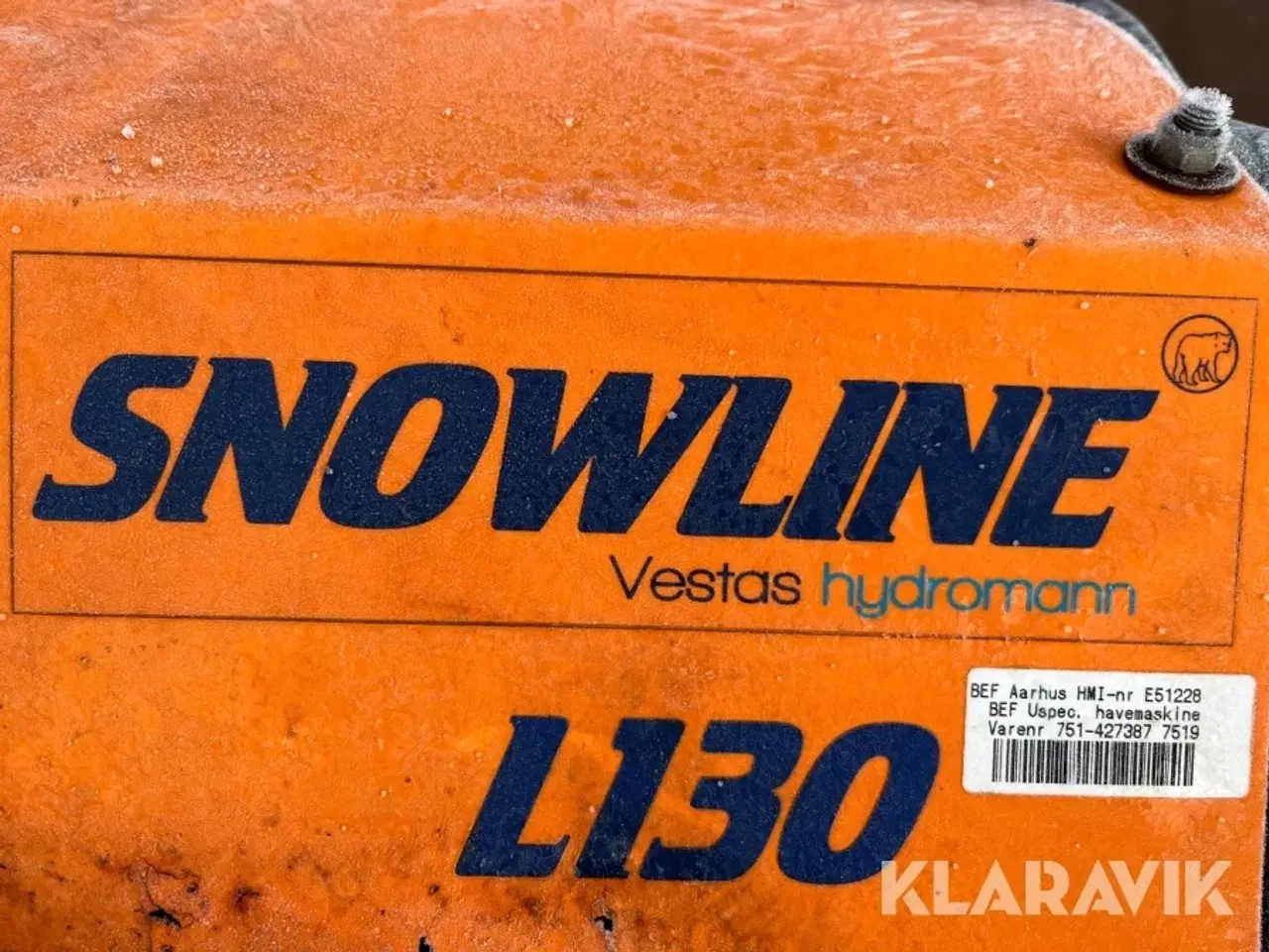 Billede 9 - Kost Hydroman Snowline L130-2000 med opsamler