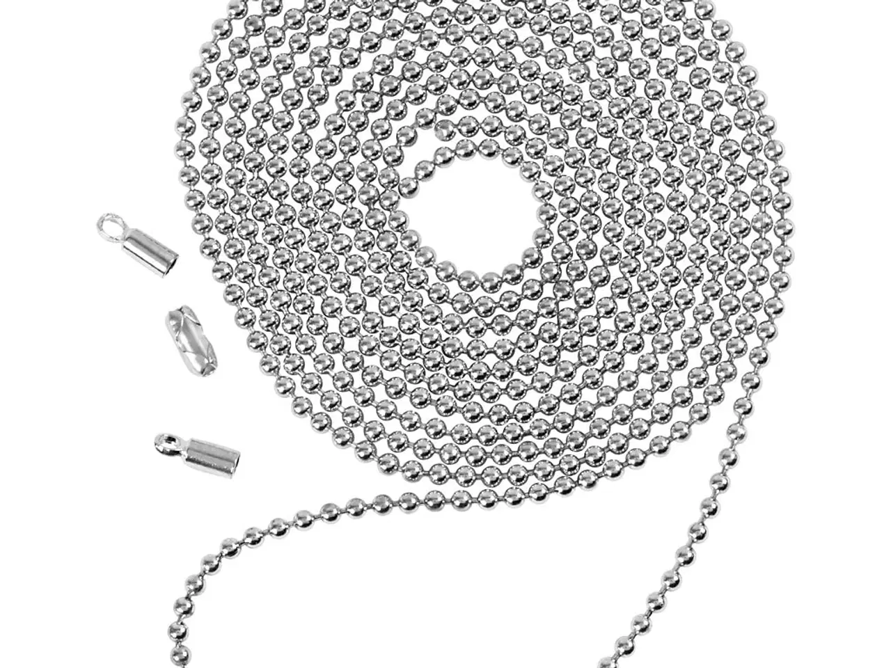Billede 1 - Forsølvet Kuglekæde 1,5 mm - 1 meter