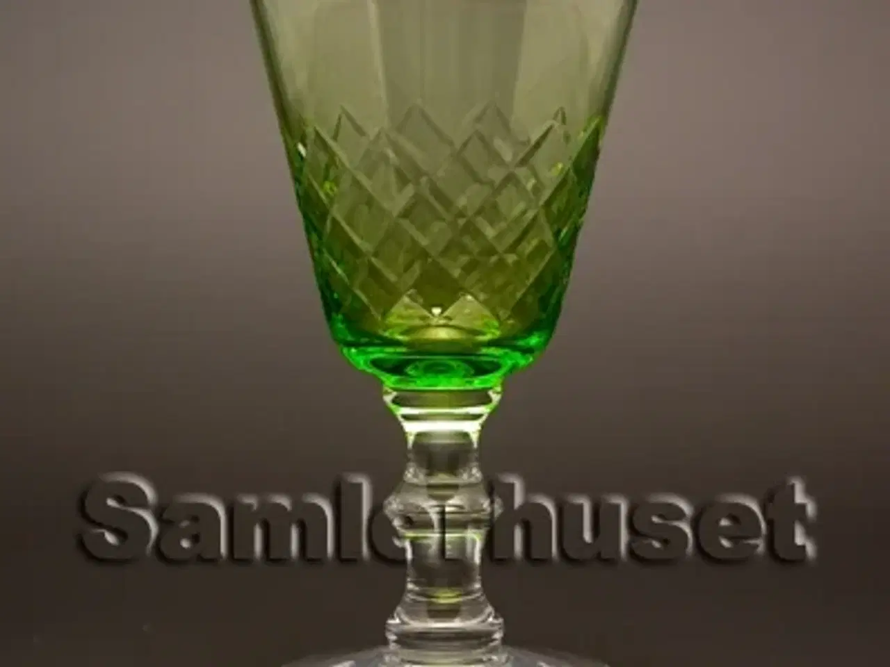 Billede 1 - Eaton Hvidvinsglas, grøn. H:128 mm.