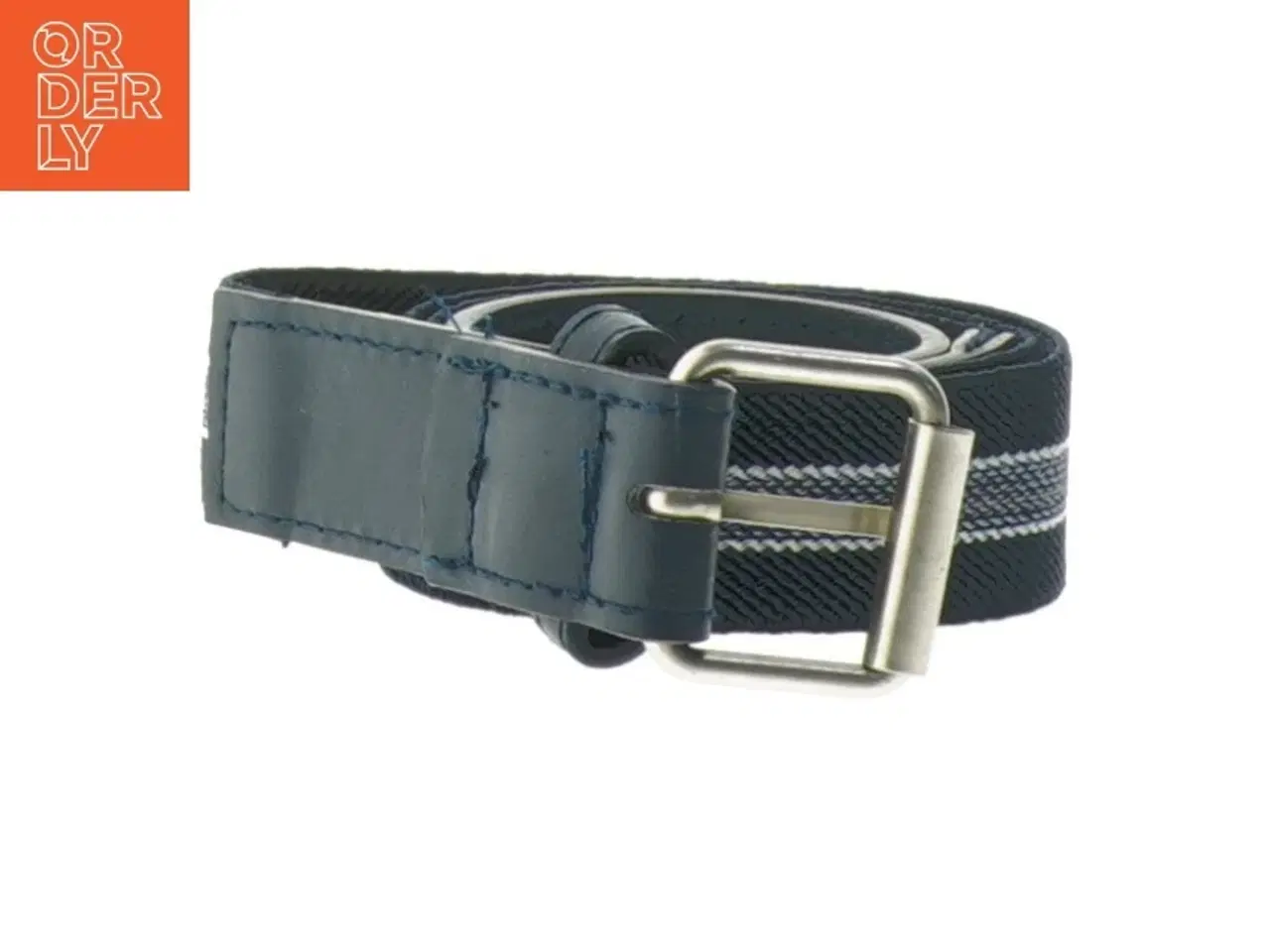 Billede 1 - Blåt bælte med striber (str. 82 cm)