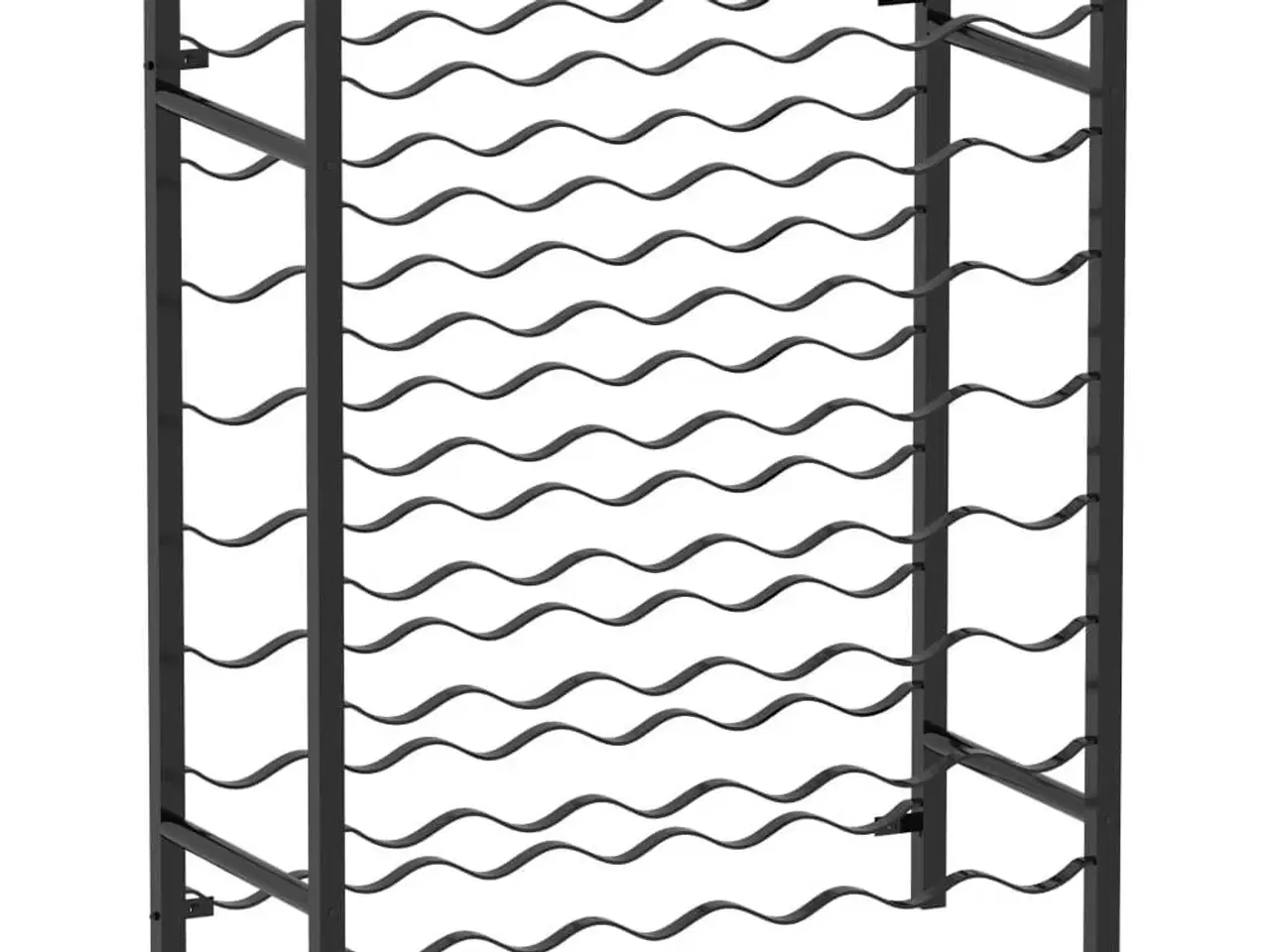 Billede 1 - Vinreol til 48 flasker metal sort