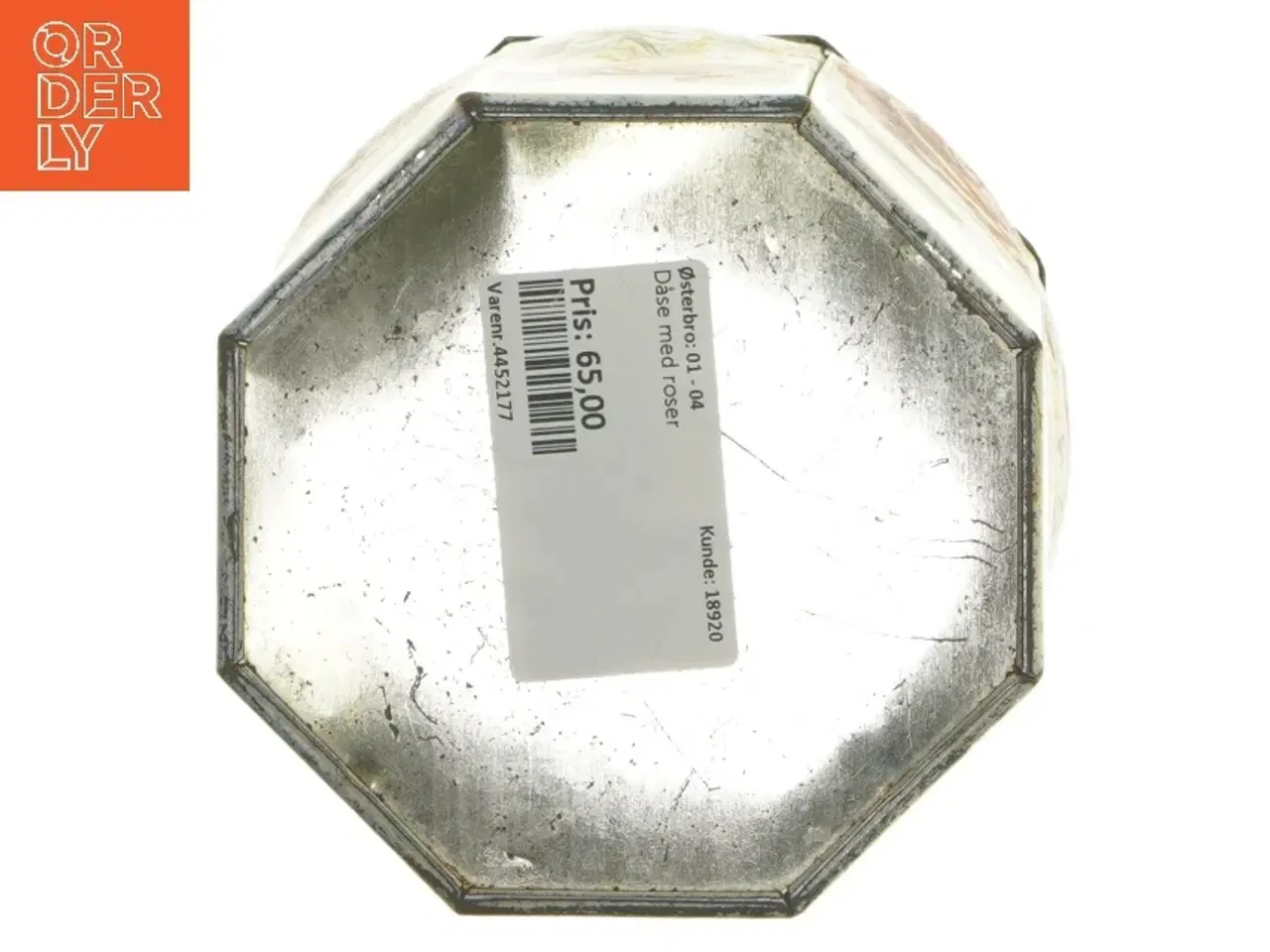 Billede 5 - Dekorativ dåse med roser (str. ø 13, 13 cm)