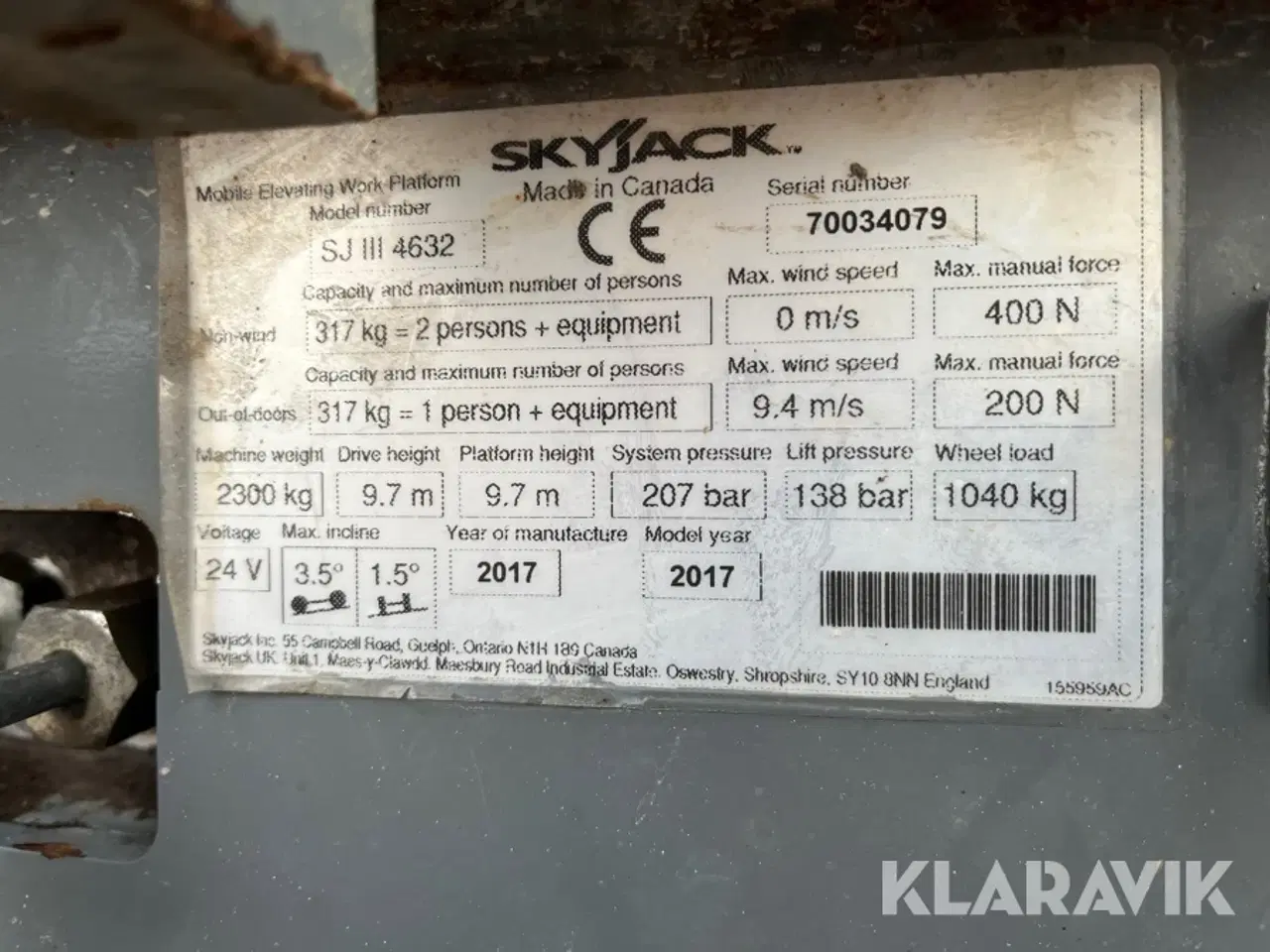 Billede 7 - Sakselift Skyjack SJ lll 4632