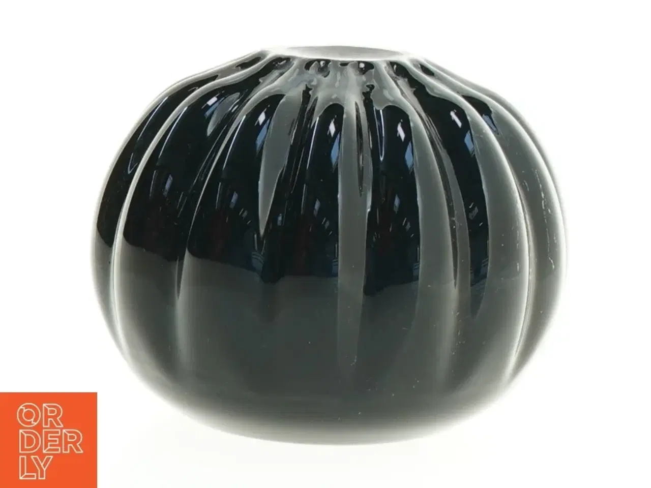 Billede 2 - Sort keramik vase (str. 13 x 10 cm)