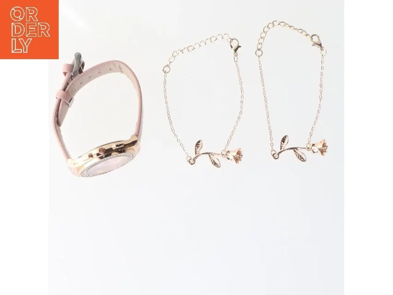 Billede 4 - Ur og armbåndssæt (str. ur ø 4,5 cm, armbånd ø 9 cm)