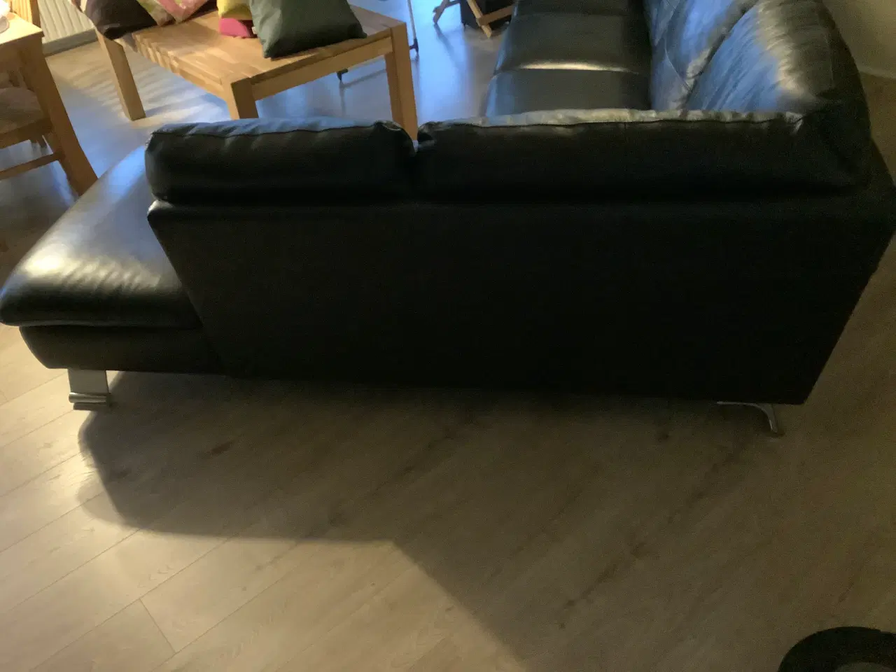 Billede 2 - Lædersofa m/ chaiselon