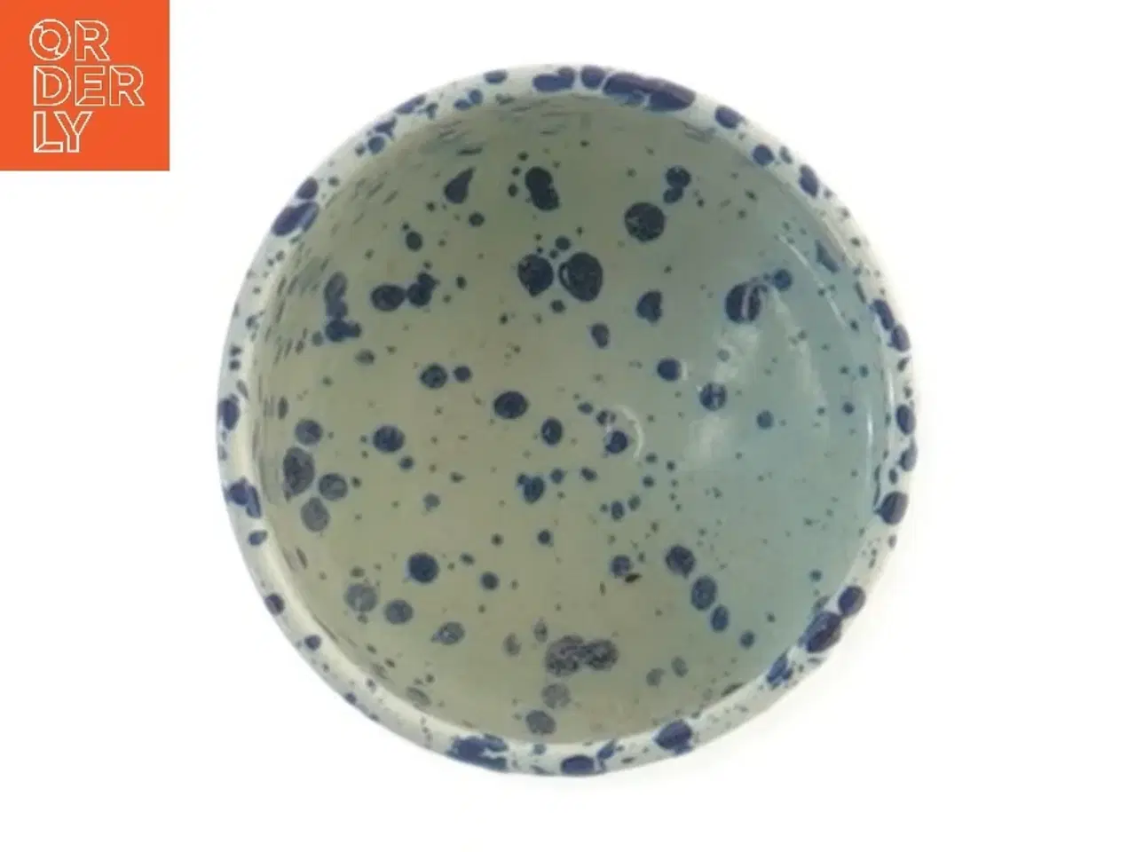 Billede 2 - Keramisk skål med blå prikker fra Tiger (str. Ø 7 cm)