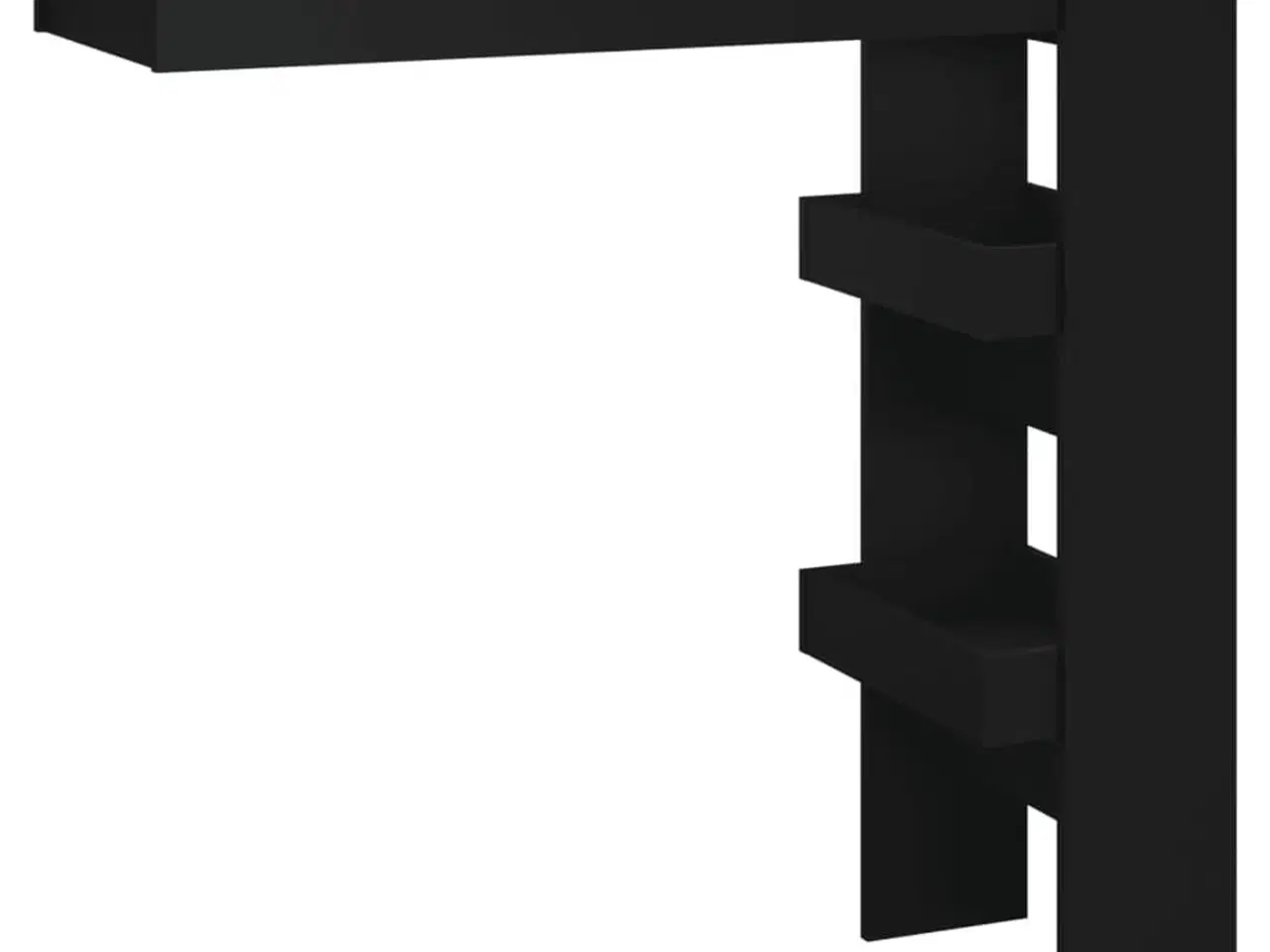 Billede 2 - Vægmonteret barbord 102x45x103,5 cm konstrueret træ sort