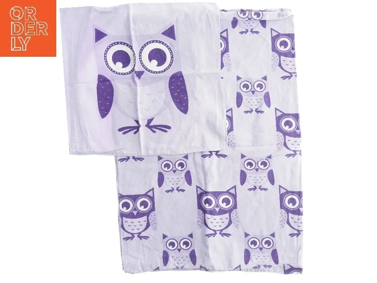 Billede 1 - Ugle print sengetøj (str. 90 x 120 cm)