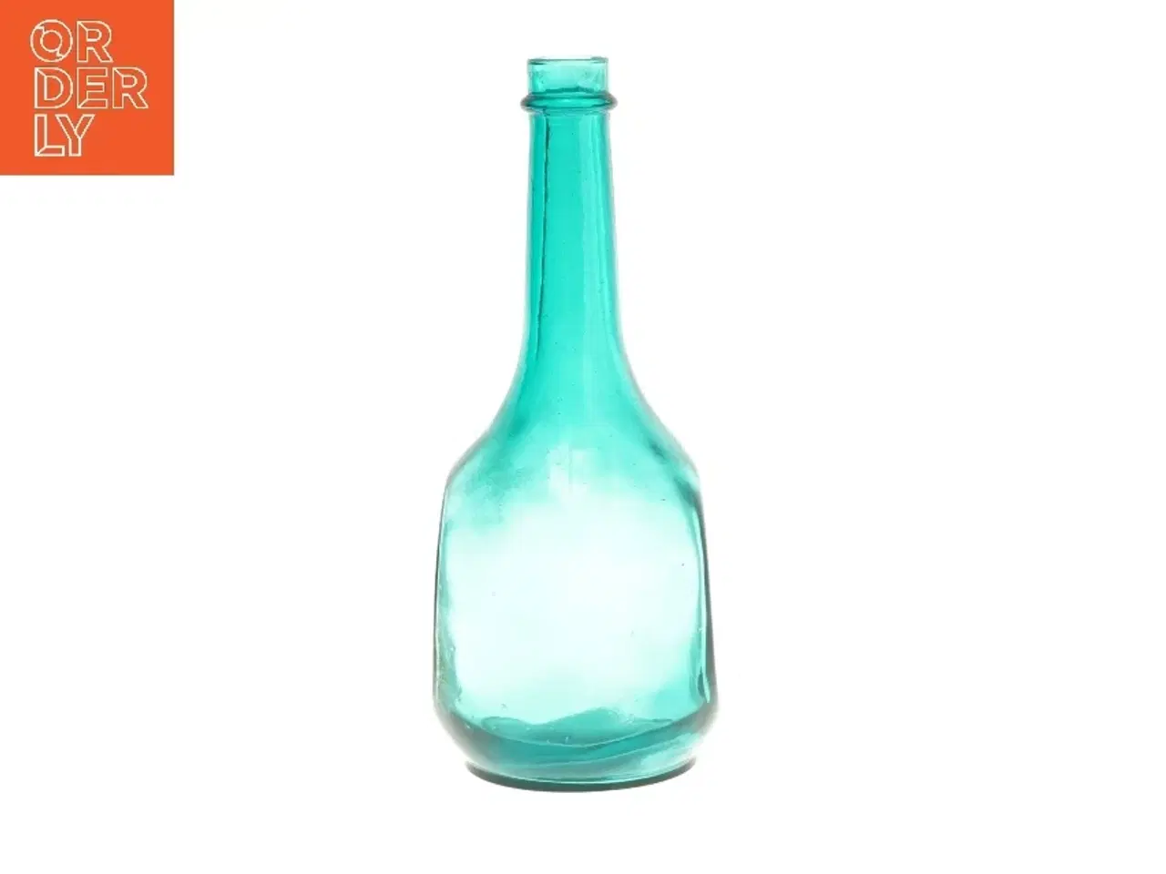 Billede 2 - Blå glasflaske 17,5 cm (str. 17,5 cm)