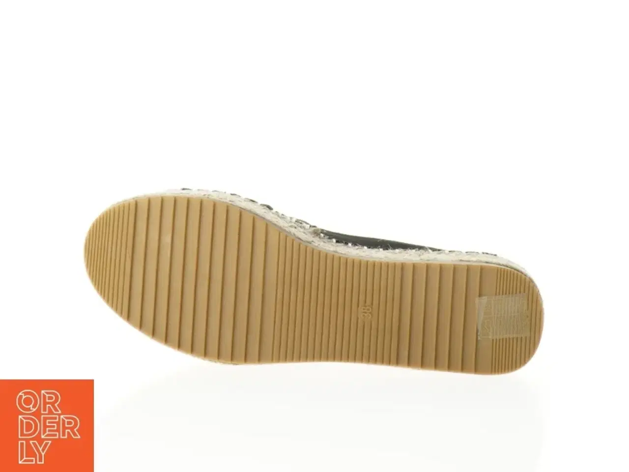 Billede 3 - Sorte espadrillos med guldkæde fra Wilady (str. 38)