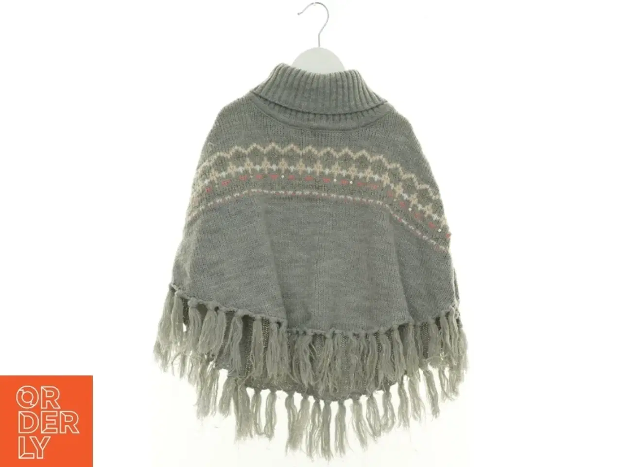 Billede 2 - Strikket Poncho med Guld Glimmer fra H&M (str. 110 cm)
