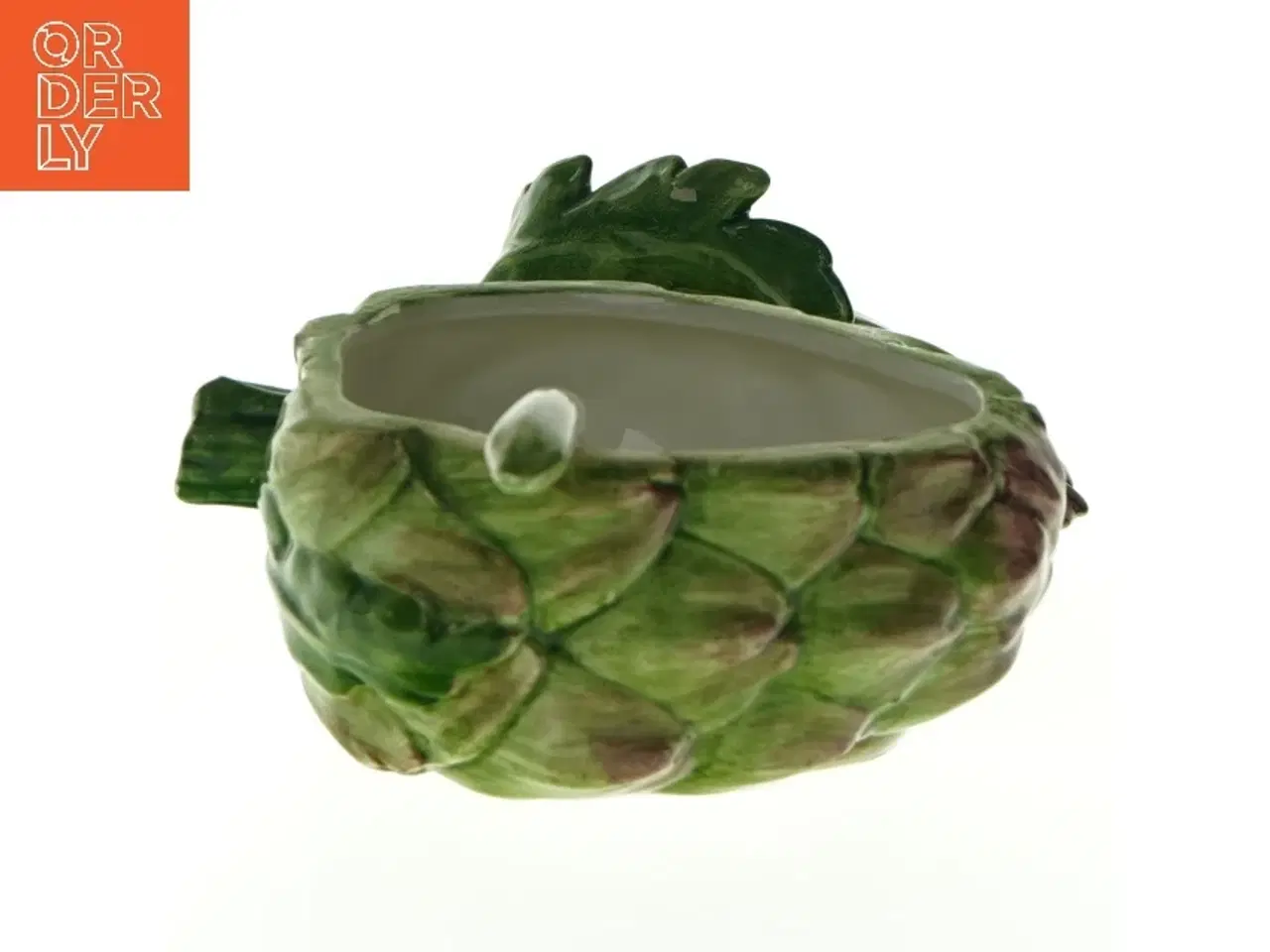 Billede 7 - Artiskokformet krukke med ske (str. 13 x. 10,5 cm)