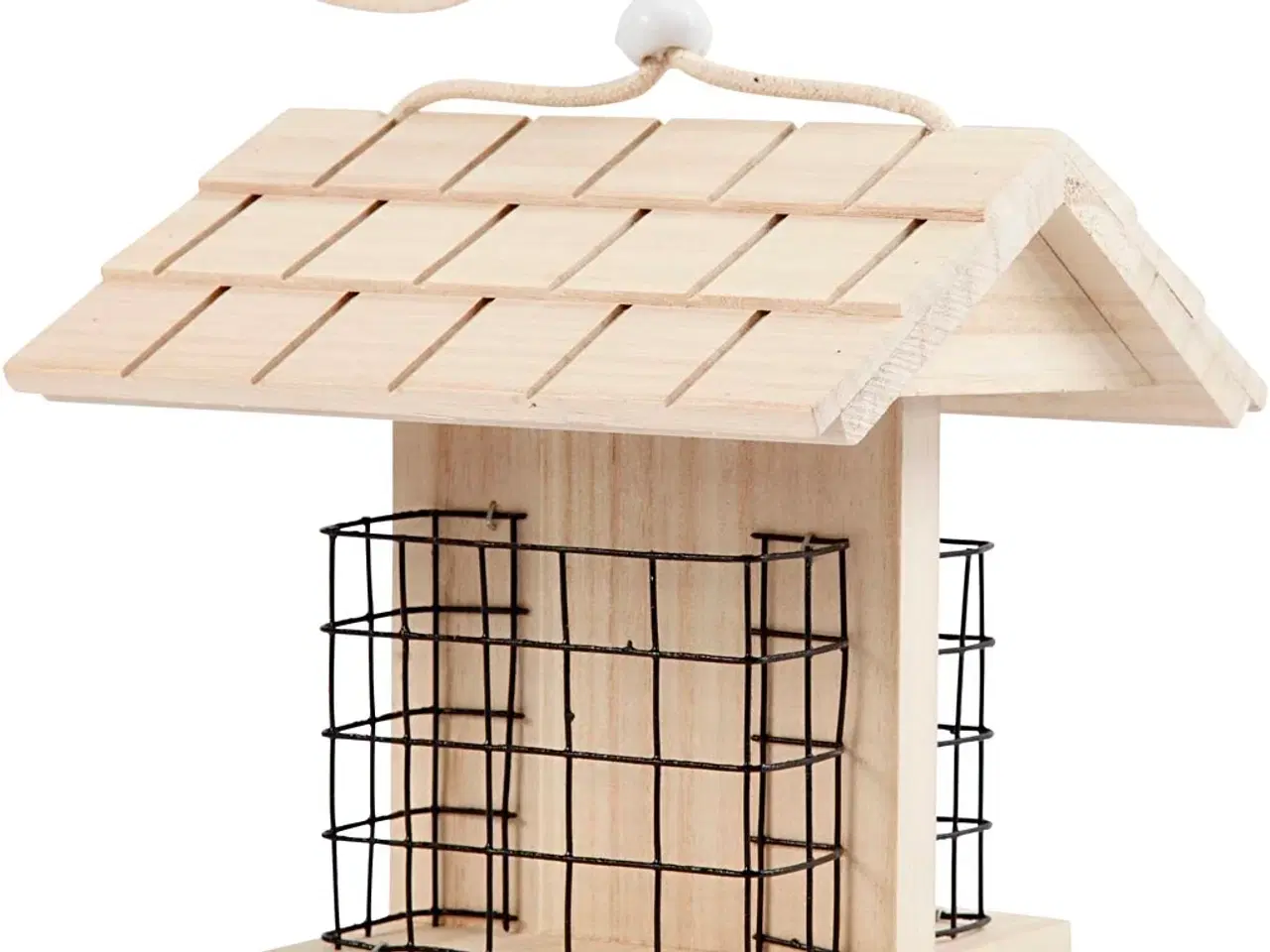 Billede 1 - Stilfuldt fuglefoderhus til haven - 17,5 cm høj