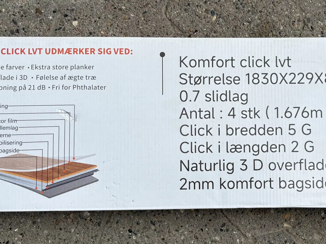 Billede 1 - Komfort click gulv - Lys eg