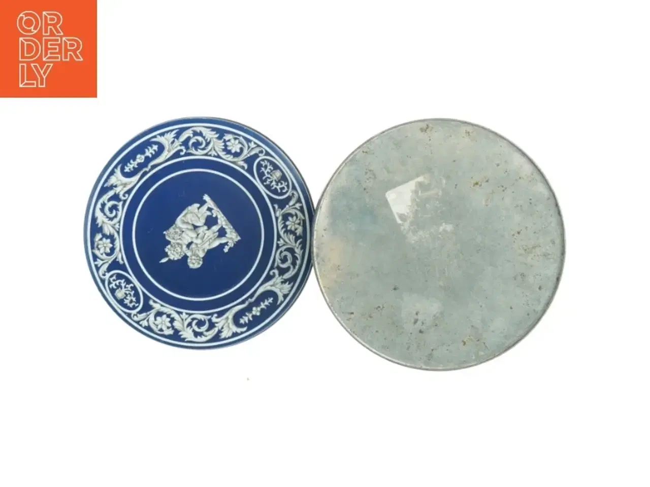 Billede 2 - Dekorativ dåse i Wedgwood-stil (str. Diameter 21 cm h 10 cm)