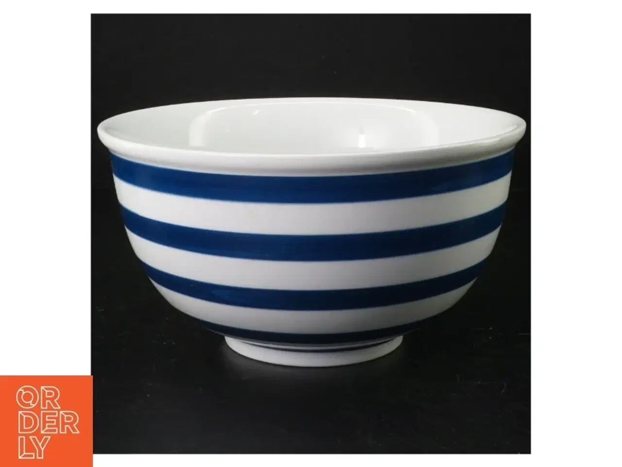 Billede 1 - Stribet porcelænsskål (str. Ø 23 cm)
