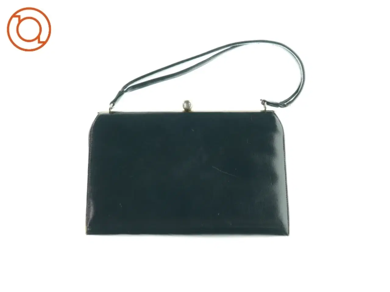 Billede 1 - Vintage læder Håndtaske med klikåbning (str. 27 x 17 cm)