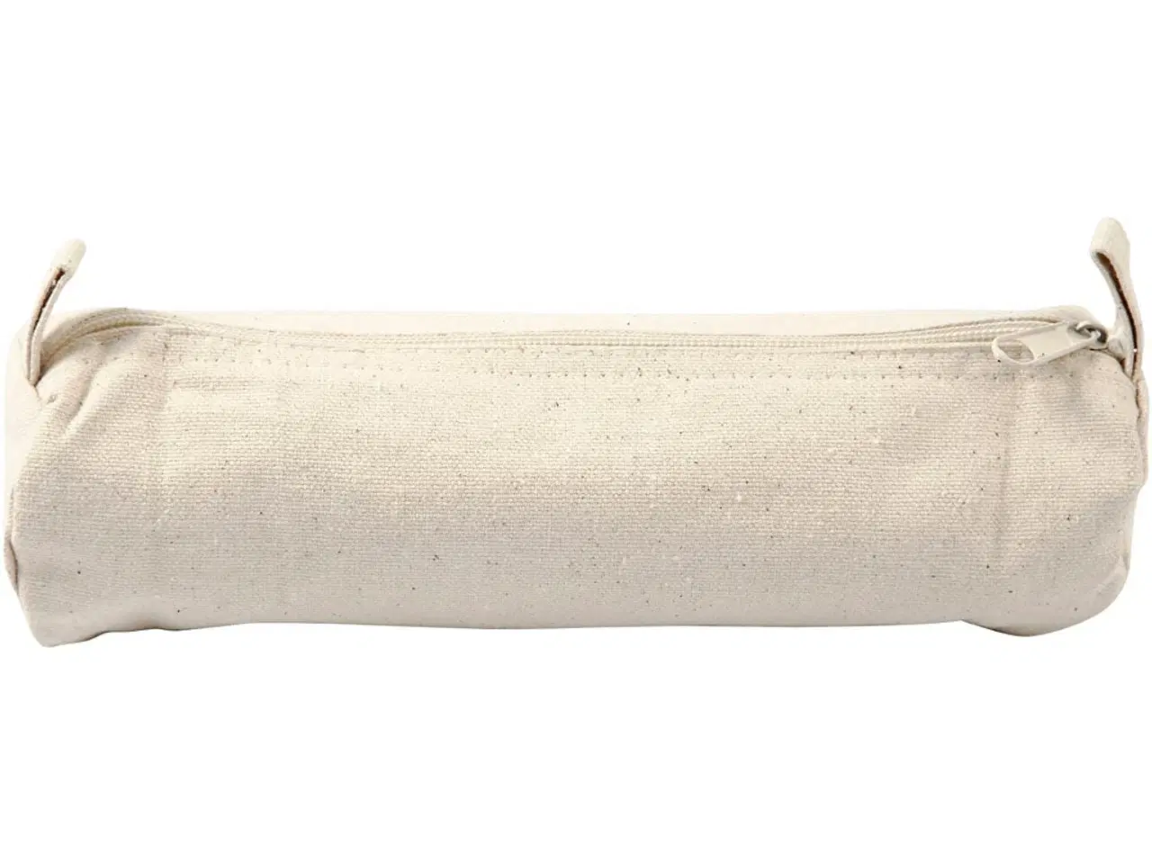 Billede 1 - Rundt Penalhus i Lys Natur - 20 cm, 100% Bomuld