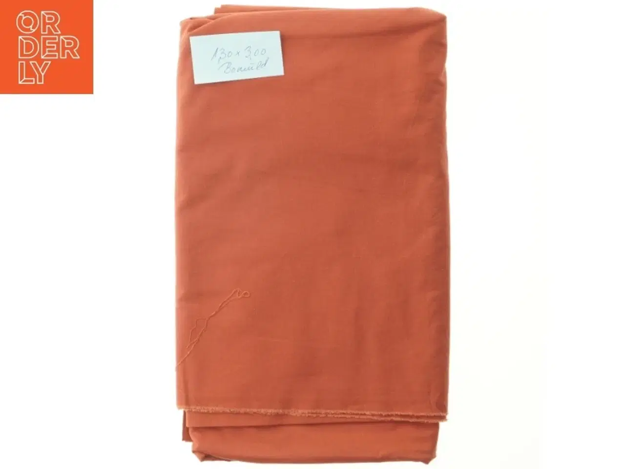Billede 1 - Brunt / rustfarvet bomuldsstof (str. 130 x 300 cm)