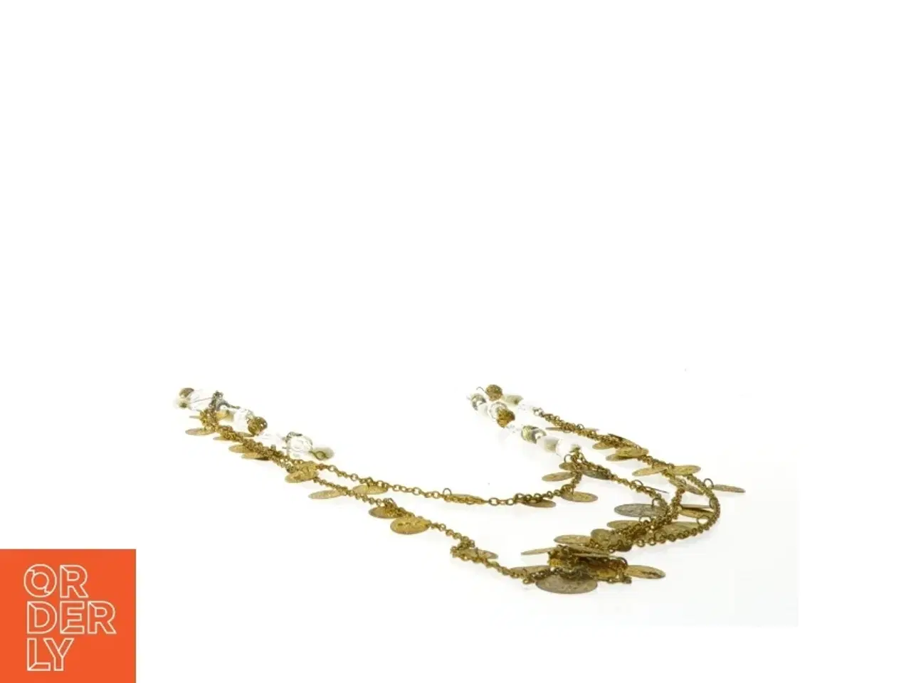 Billede 3 - Perlekæde med guld detaljer (str. 83 cm)