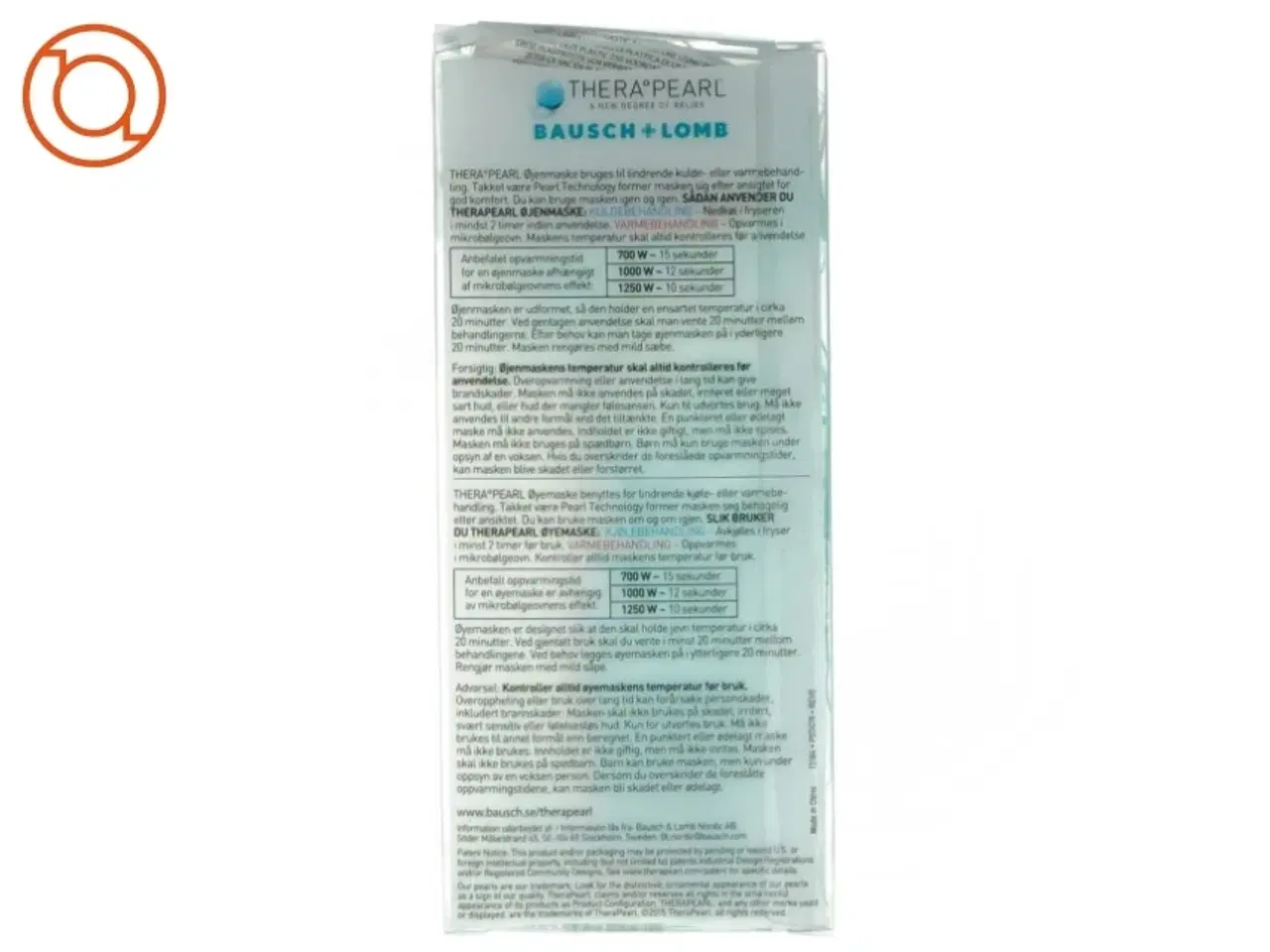 Billede 3 - Øjenmaske fra Therapearl (str. 15 cm for autoris )