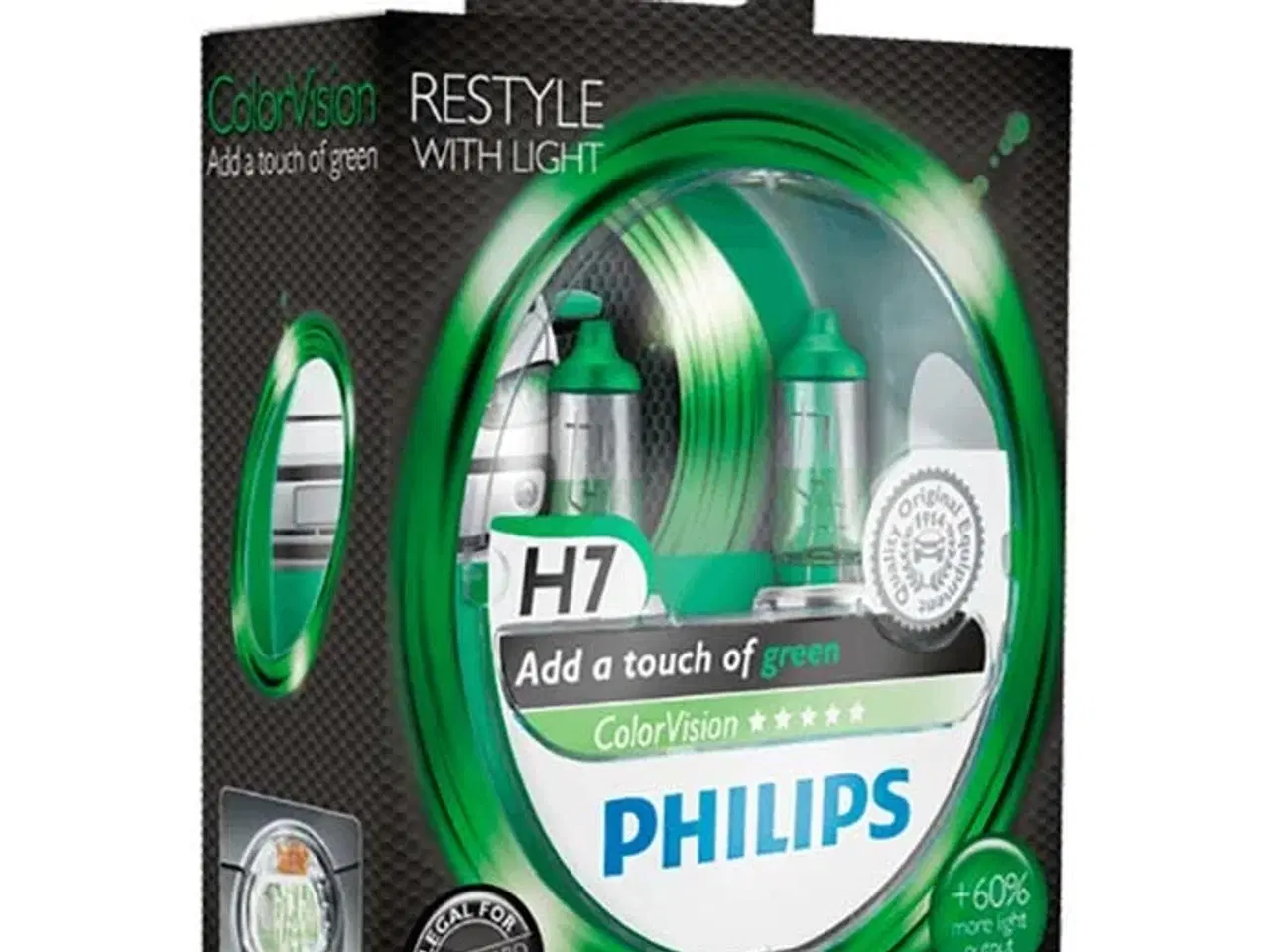 Billede 1 - Philips Colorvision Grøn H7 55W 12V - Sæt