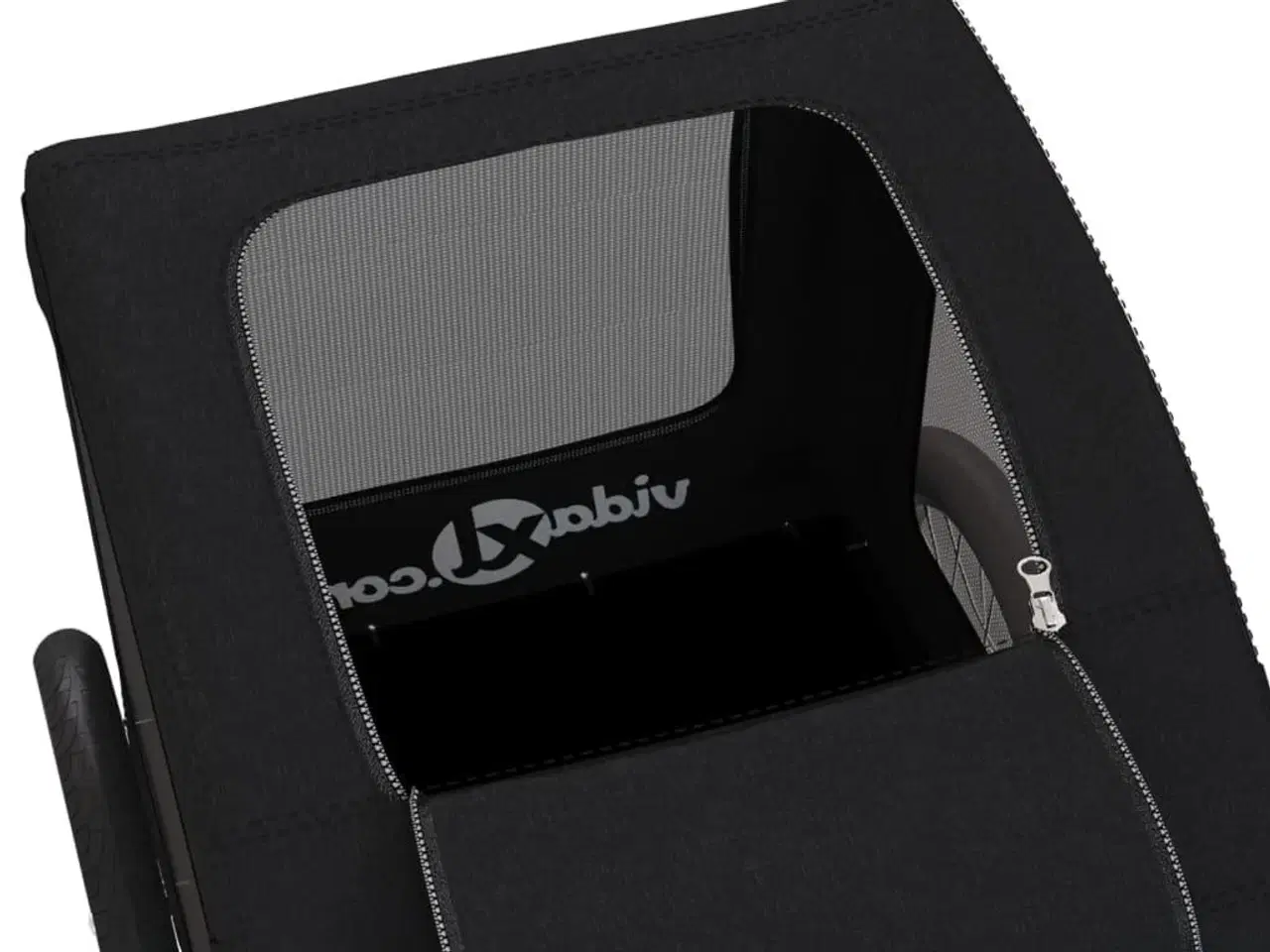 Billede 10 - Cykeltrailer til kæledyr oxfordstof og jern sort