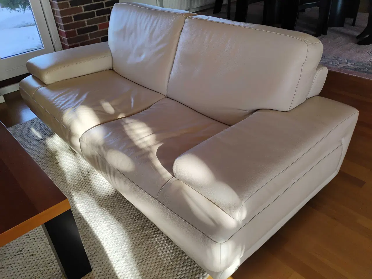 Billede 3 - Natuzzi sofasæt i lyst læder