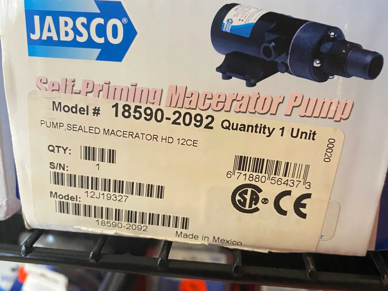 Billede 3 - Jabsco Macerator pumpe 12 volt.