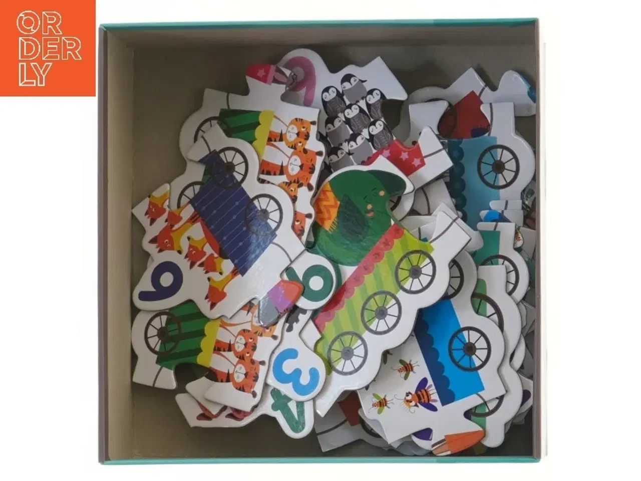 Billede 2 - Puslespil - 1-2-3 Tog fra Barbo Toys (str. 21x21 cm)