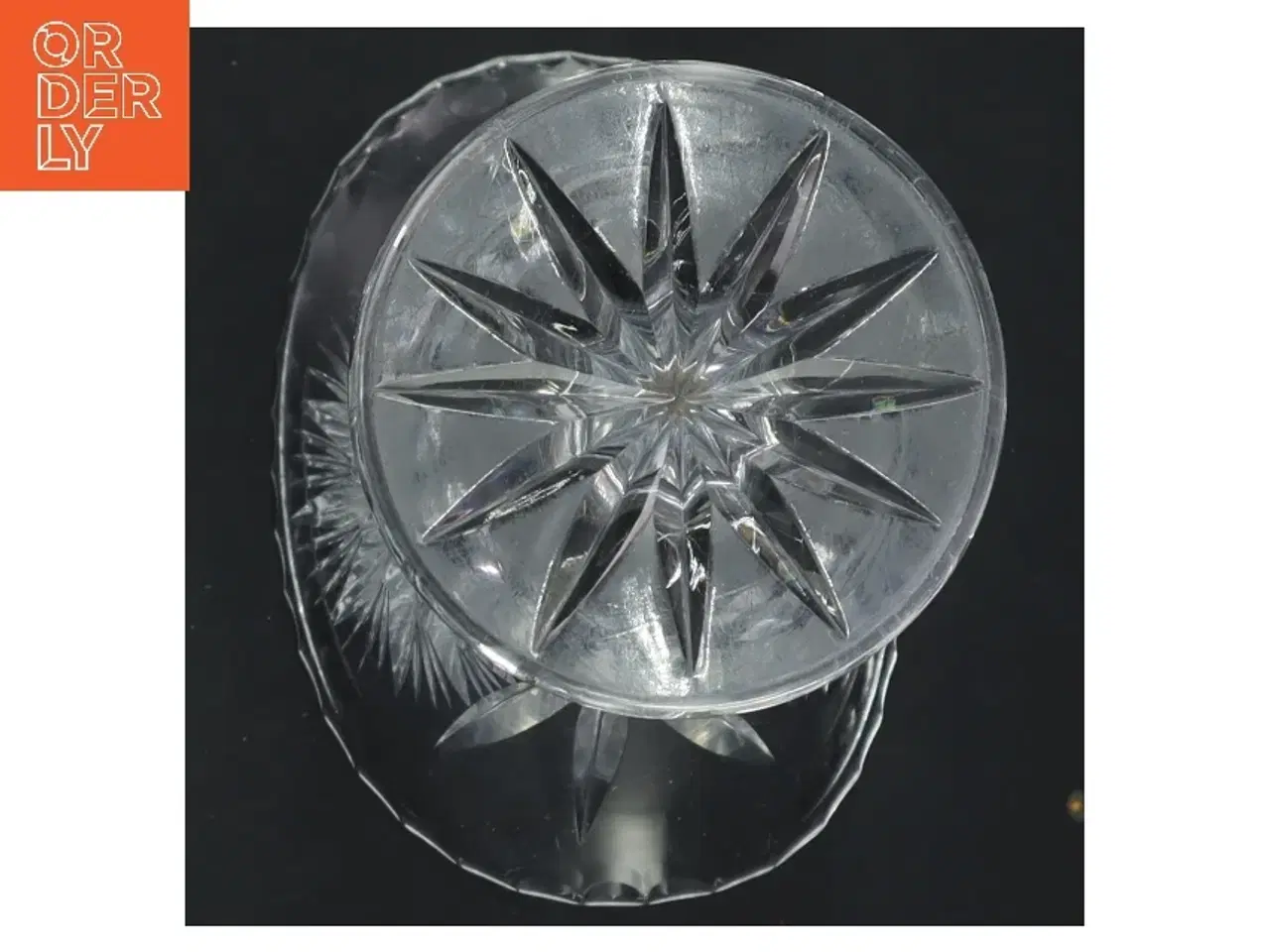 Billede 2 - Glasvase med mønster (str. 14x18x10 cm)