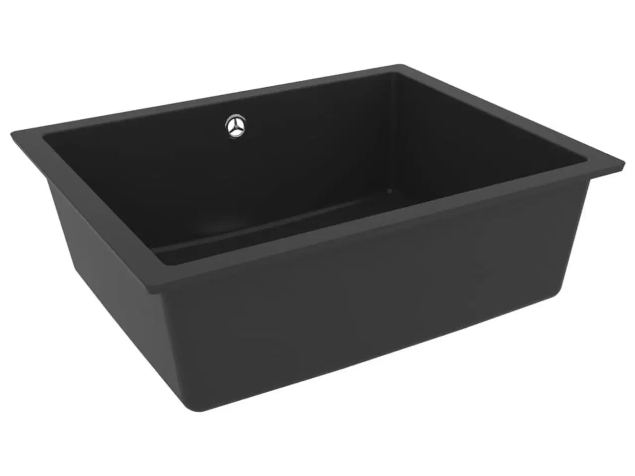 Billede 4 - Køkkenvask med overløbshul granit sort