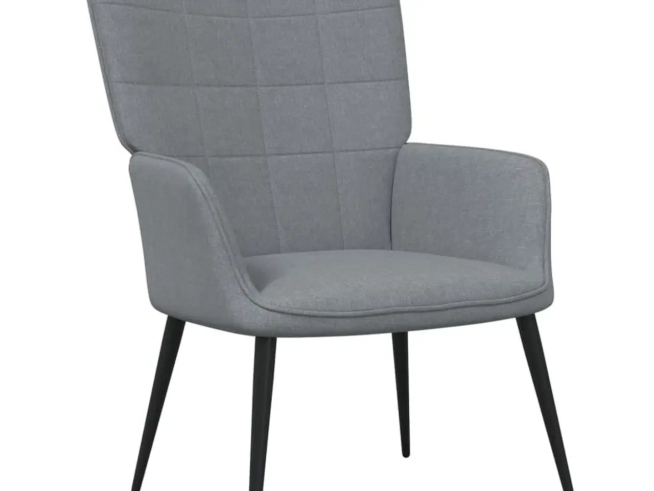 Billede 2 - Lænestol med skammel stof lysegrå