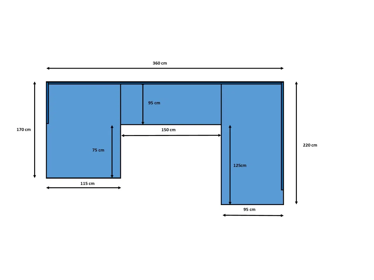 Billede 7 - Kongeblå veloursofa 